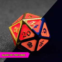 Die Hard Metal - Multiclass Remixable D20 - Afterdark (Glow in The Dark) Mythica Neon Bloom